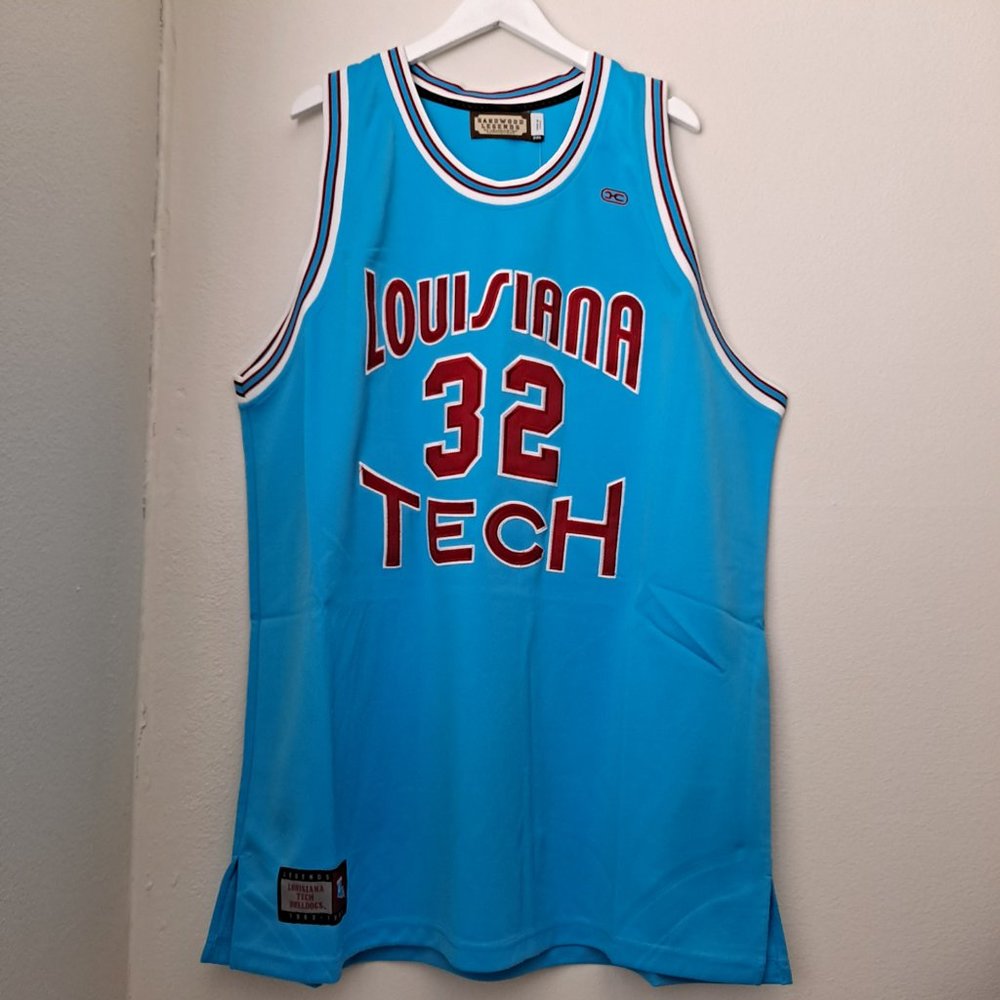 NWT Karl Malone #32 Louisiana Tech college throwback basketball jersey